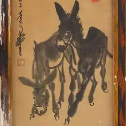 水晕墨彰雅致灵动黄胄双驴图