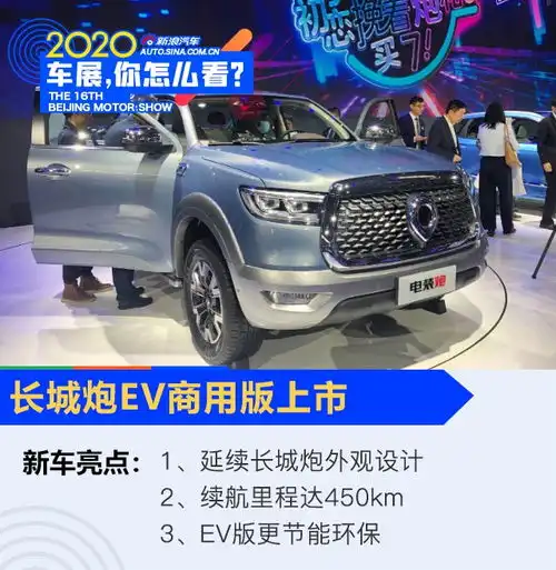 2020北京车展长城炮皮卡ev商用版上市乘用版开启预售