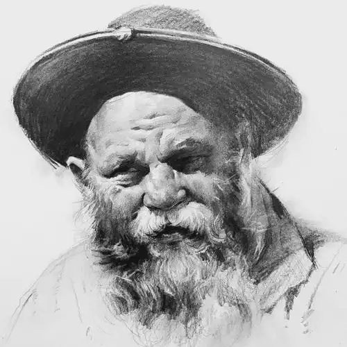 用木炭条也能把肖像画活了素描的魅力