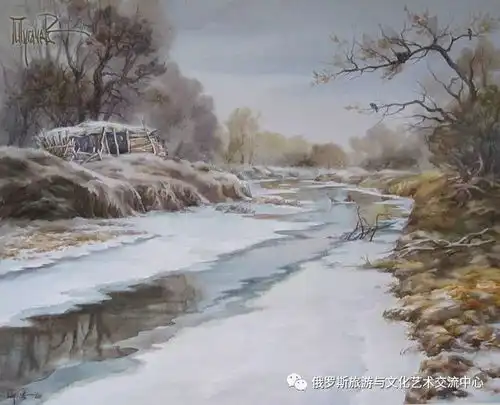俄罗斯水彩画家巴维尔斯达尼斯拉沃维奇布噶乔夫的作品