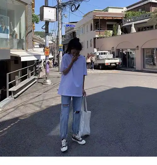 纯棉ins网红雾霾蓝色短袖t恤女夏韩版原宿港风学生宽松打底衫上衣