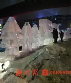 哈尔滨冰雪奇缘展四处街头冰景彰显冰城魅力