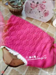 铃兰花复古风儿童棒针镂空花羊毛套衫