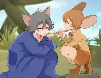 猫和老鼠拟人化,这样的汤姆和杰瑞太甜了