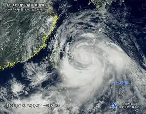 台风利奇马风云四号a星监测图像