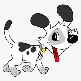 手绘卡通小狗插画卡通手绘
