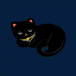 趴着休息的可爱小黑猫图片素材其他格式下载动漫人物大全