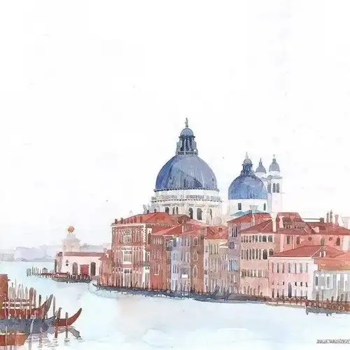 画家收藏馆美轮美奂的建筑水彩画复刻版by波兰艺术家majawrońska