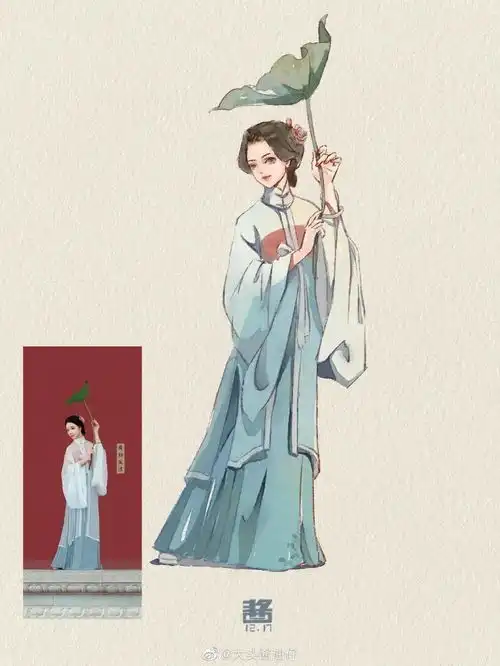 古风服装设计效果图图案素材分享中国元素
