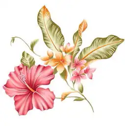 清新水彩画手绘花卉植物意境清新淡雅堆糖,美好生活研究所