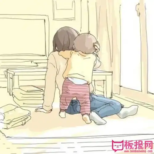 超暖儿童手绘插画图片,妈妈