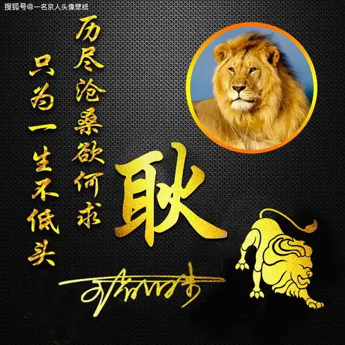 2021换张微信头像,霸气猛兽姓氏签名壁纸,18张任你挑选