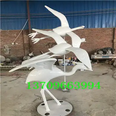 广州玻璃钢仙鹤雕塑景观玻璃钢动物雕塑-黄页88网