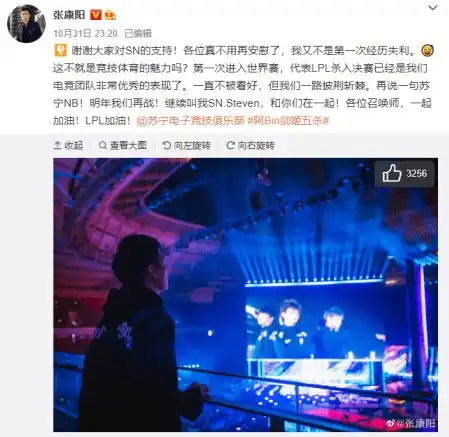 虽败犹荣英雄联盟s10总决赛sn战队屈居亚军苏宁张康阳带给中国电竞新可能