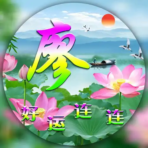 30张莲花荷叶微信头像,你要的姓氏都在